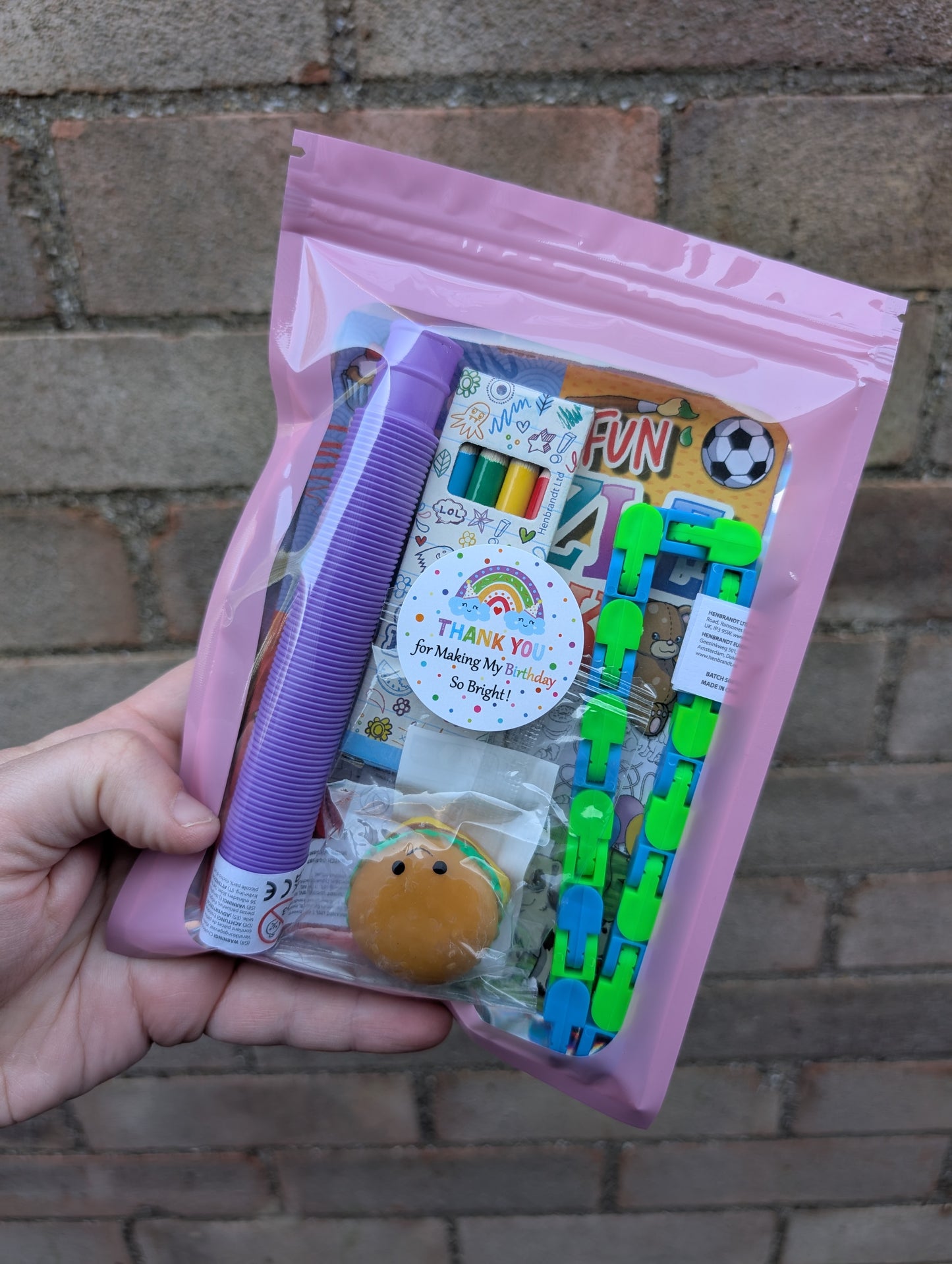 Filled Party Bags - Super Cute - Five Items - Resealable