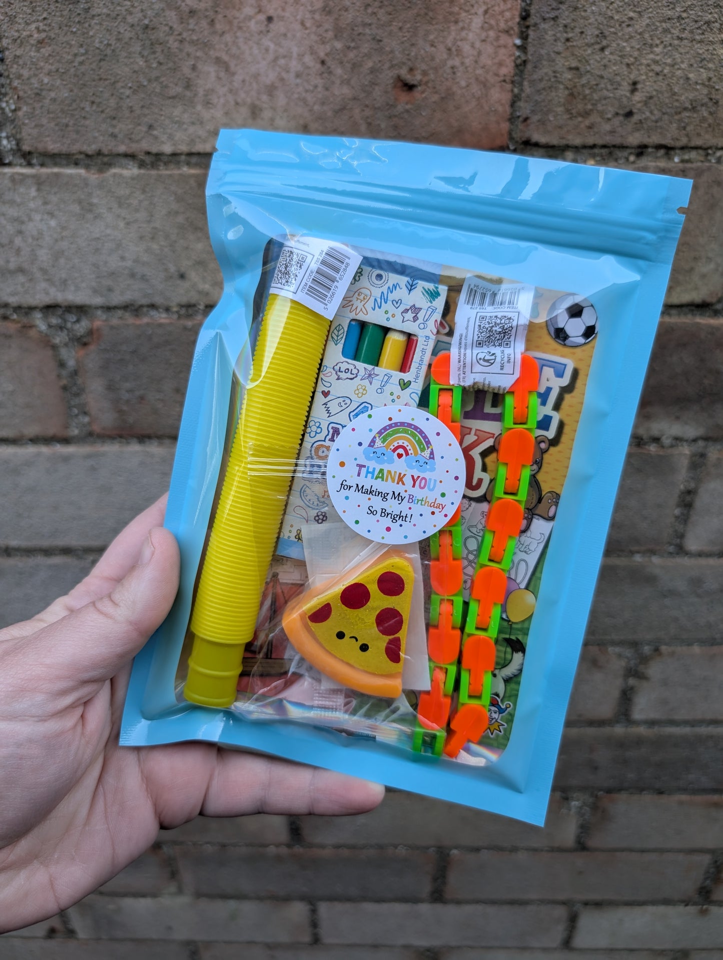 Filled Party Bags - Super Cute - Five Items - Resealable