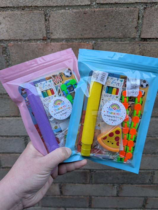 Filled Party Bags - Super Cute - Five Items - Resealable