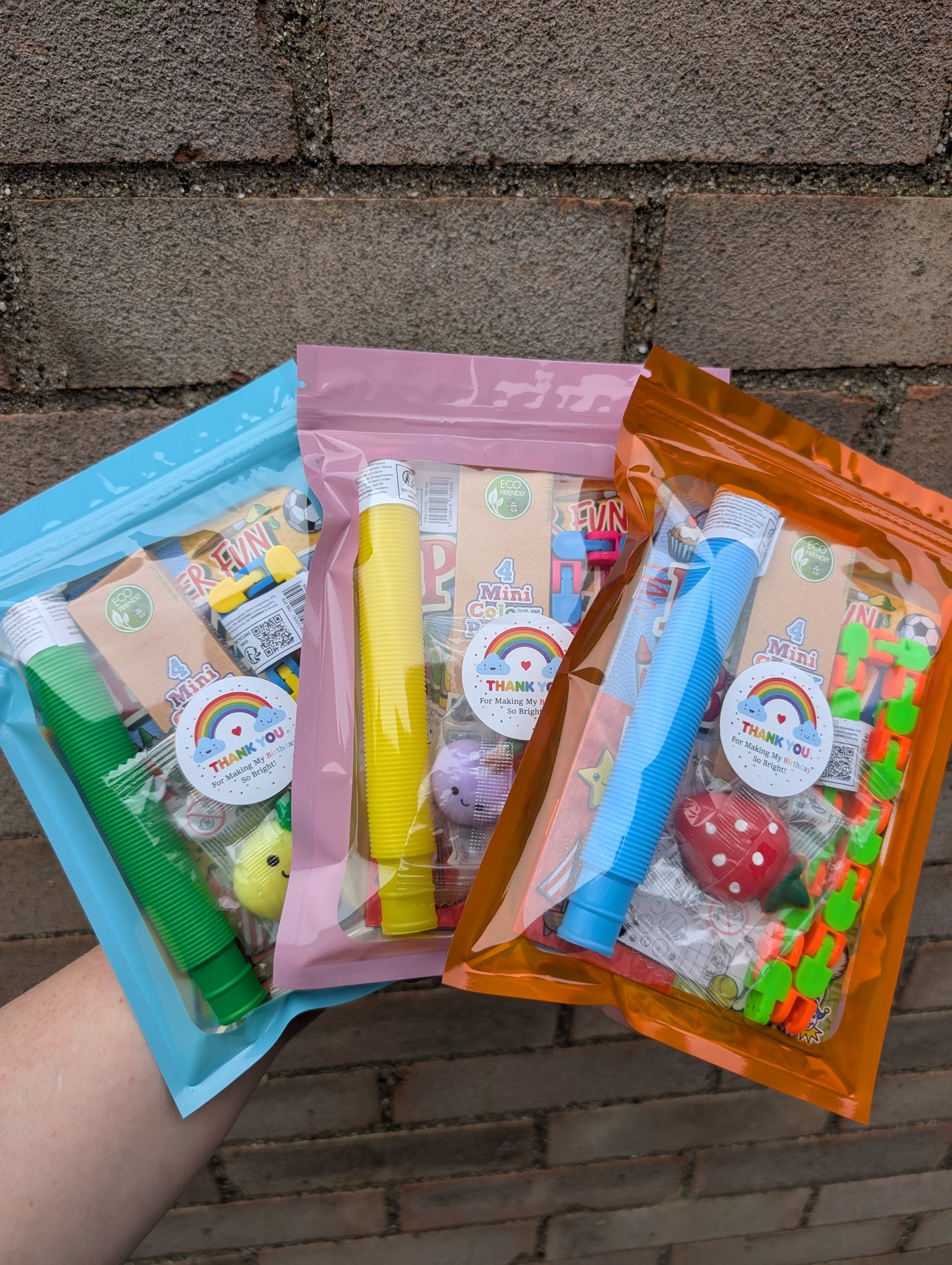 Filled Party Bags - Super Cute - Five Items - Resealable